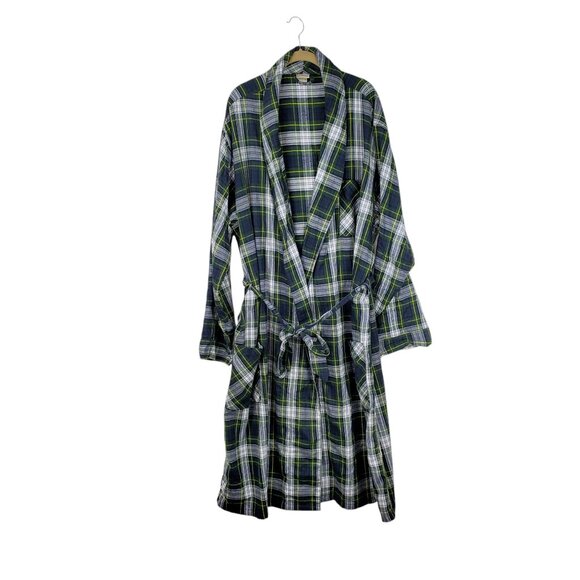 L.L. Bean Other - LL Bean Mens XL Gordon Dress Tartan Cotton Flannel Bath Robe Lounge Plaid Cabin